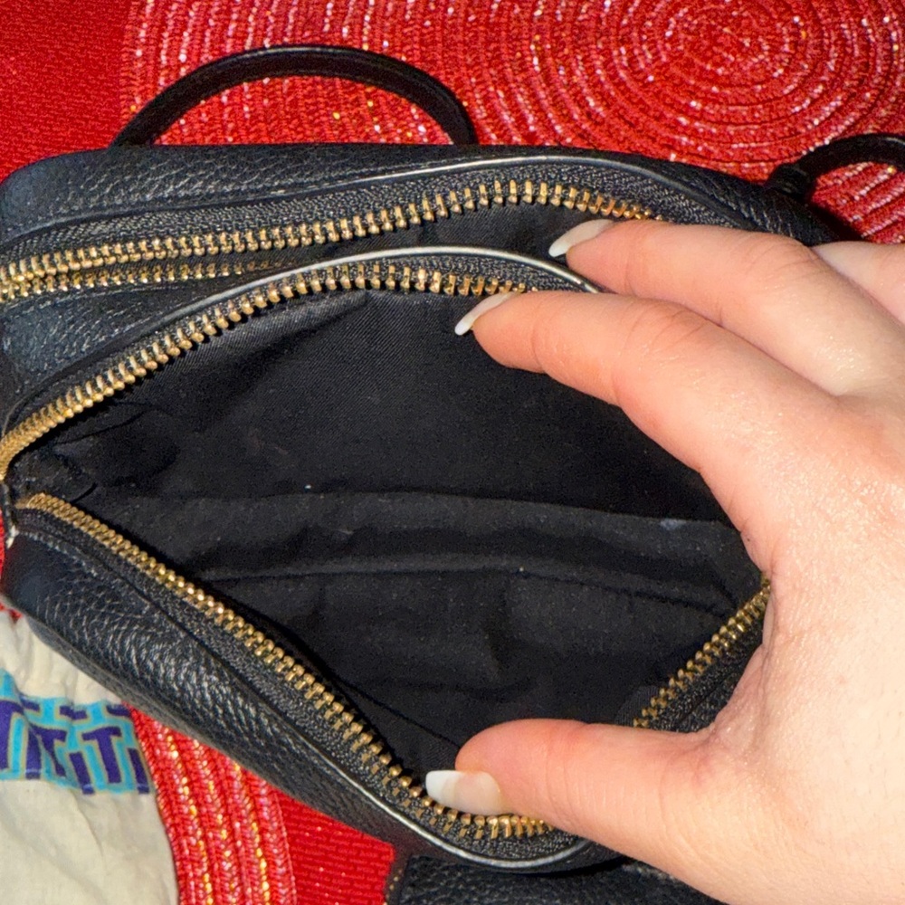 Tory Burch Black Miller Crossbody Bag and Matching Wallet with Gold Accents - Picture 3 of 13